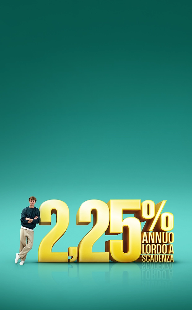 2,25% annuo lordo a scadenza