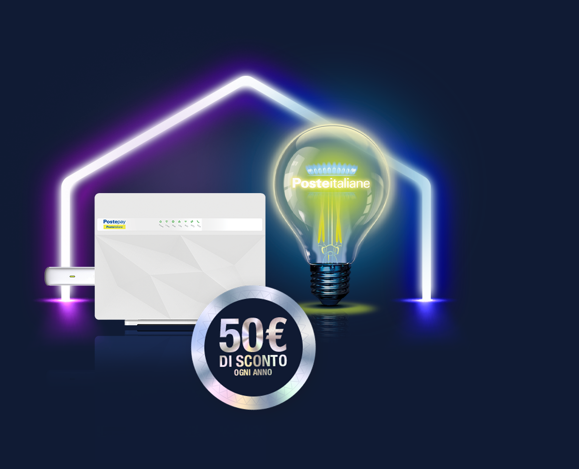 lampadina e bollino sconto sul modem