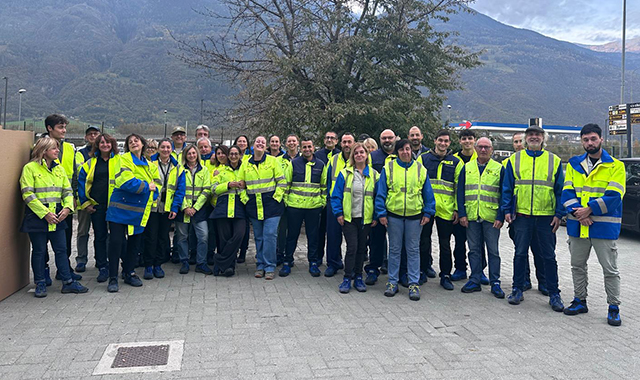 I portalettere del Centro Logistico di Aosta