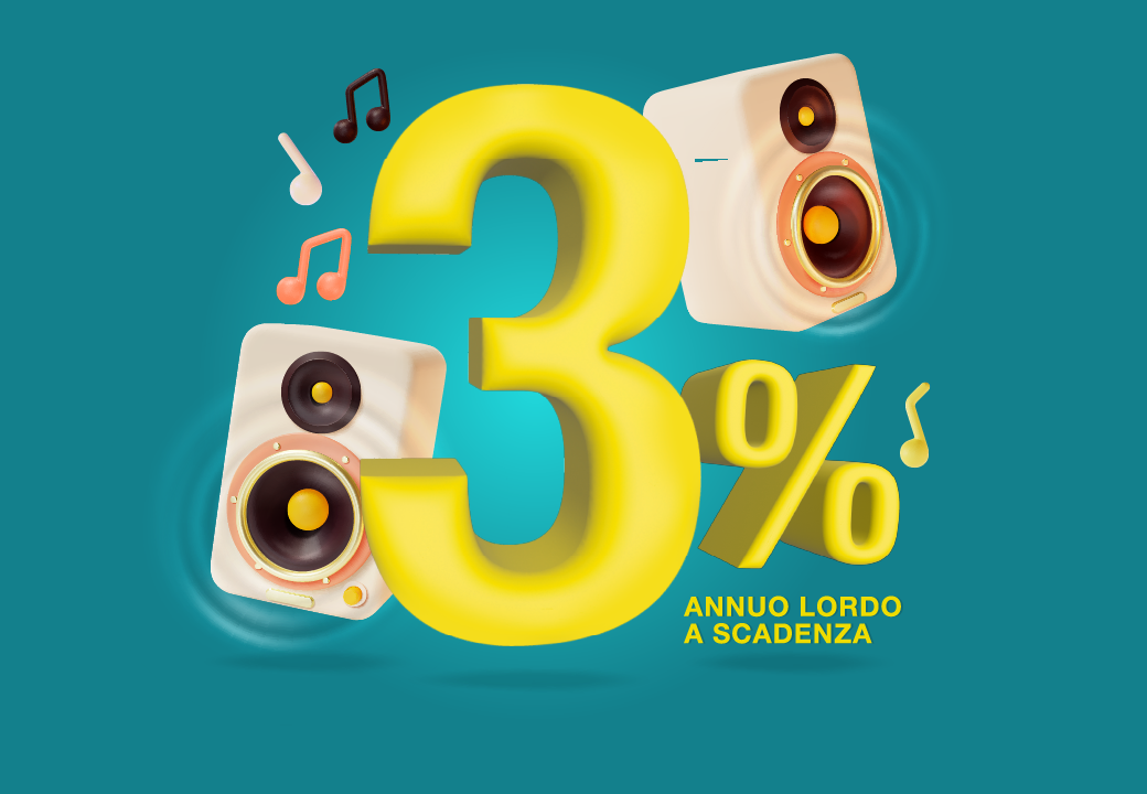 casse musicali e tasso percentuale giallo