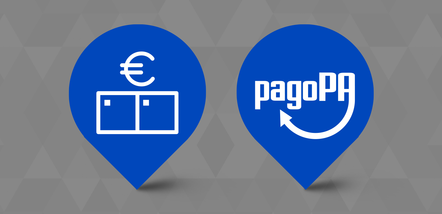 Immagine stilizzata con simbolo dell'euro e  logo PagoPA 