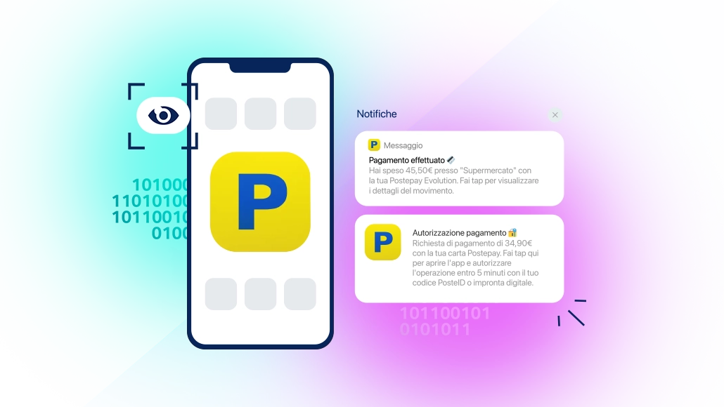Cellulare con icona App Poste Italiane