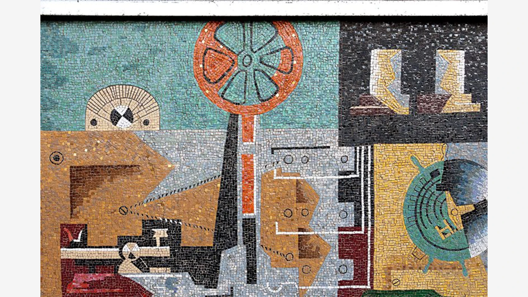 Mosaico di Gino Severini raffigurante il telegrafo Morse