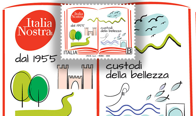Custodi della bellezza del paesaggio: un francobollo celebra Italia Nostra