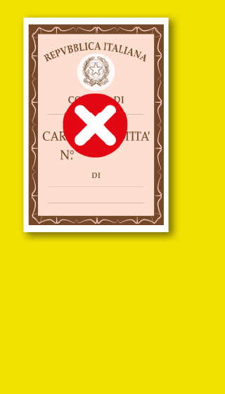 croce rossa sopra carta identita