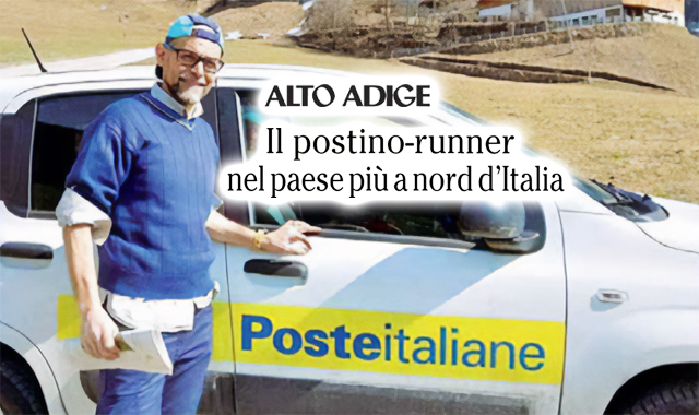 Dalla Toscana al paese più a nord d’Italia, la storia del postino-runner Graziano