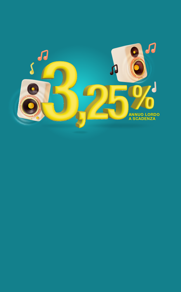 Deposito Supersmart Plus, 3,25% annuo lordo a scadenza