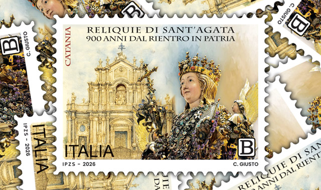 Un francobollo per il rientro in patria delle reliquie di Sant’Agata