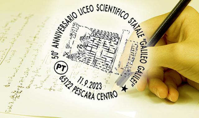 Pescara, un annullo filatelico per i 50 anni del liceo scientifico “Galileo Galilei”
