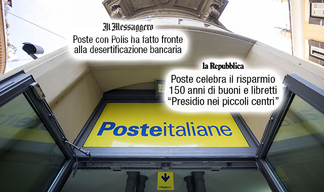 “Poste ha fatto fronte alla desertificazione bancaria”: l’importanza di Polis per l’Italia sui giornali