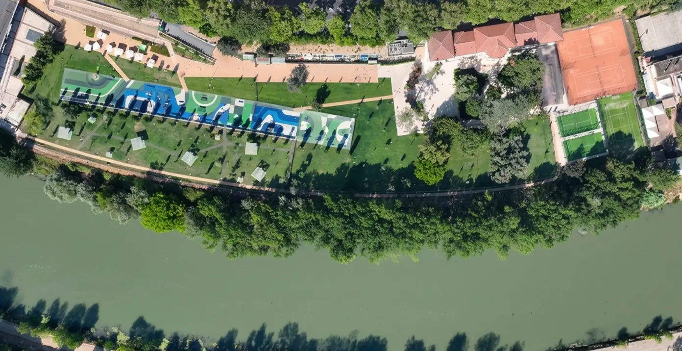 Casina parco Fluviale vista dall'alto