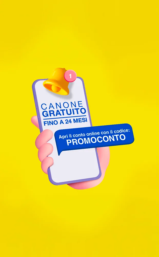 Immagine smartphone con promo conto online