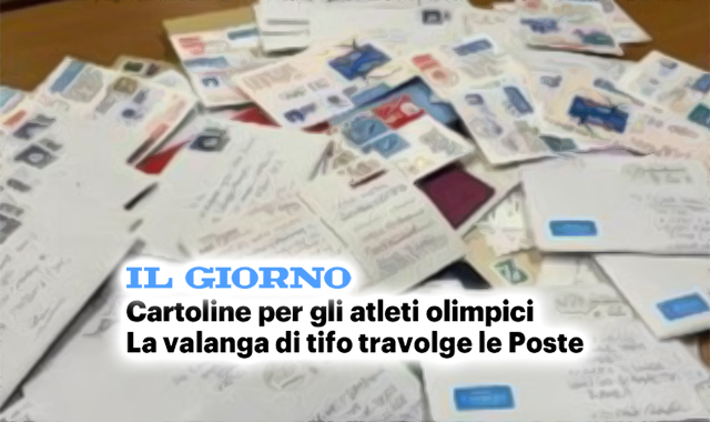 Cartoline da tutto il mondo per gli atleti olimpici: il lavoro di Poste nel centro di Peschiera Borromeo