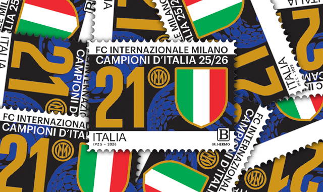 Poste: un francobollo per il 21° scudetto dell’Inter
