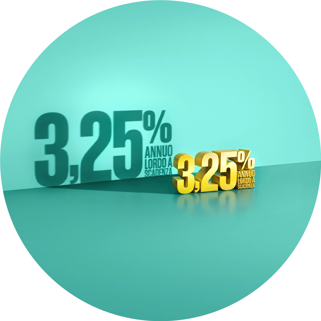 3,25% annuo lordo a scadenza