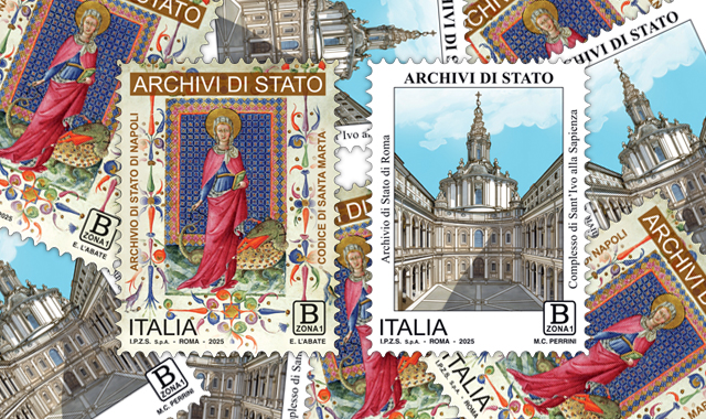 Poste Italiane: due francobolli dedicati agli Archivi di Stato