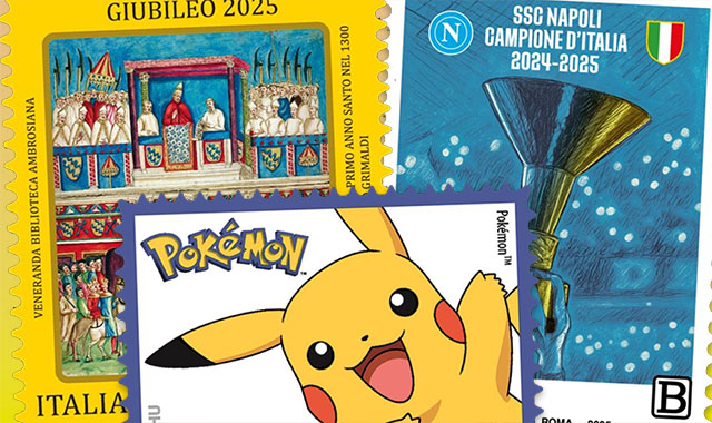 Lo scudetto del Napoli, i Pokémon e il Giubileo: le collezioni filateliche più amate del 2025