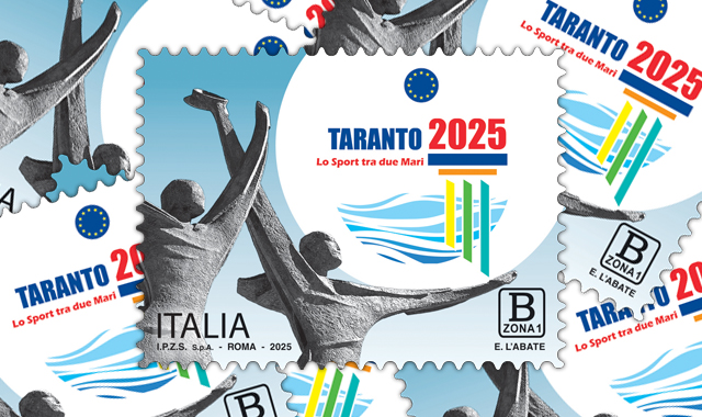 Un francobollo dedicato a Taranto, Città Europea dello Sport