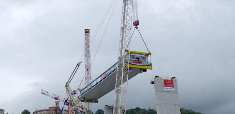 foto IPP/picture alliance genova 01-10-2019 Iniziato il varo del primo impalcato del nuovo ponte morandi  WARNING AVAILABLE ONLY FOR ITALIAN MARKET