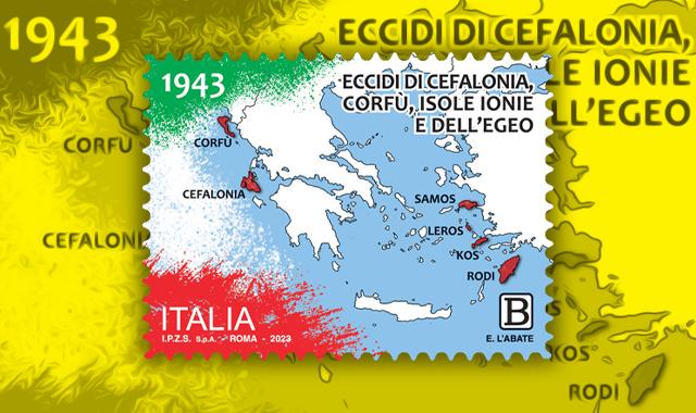 Un francobollo per ricordare gli eccidi di Cefalonia, Corfù, isole Ionie e dell’Egeo