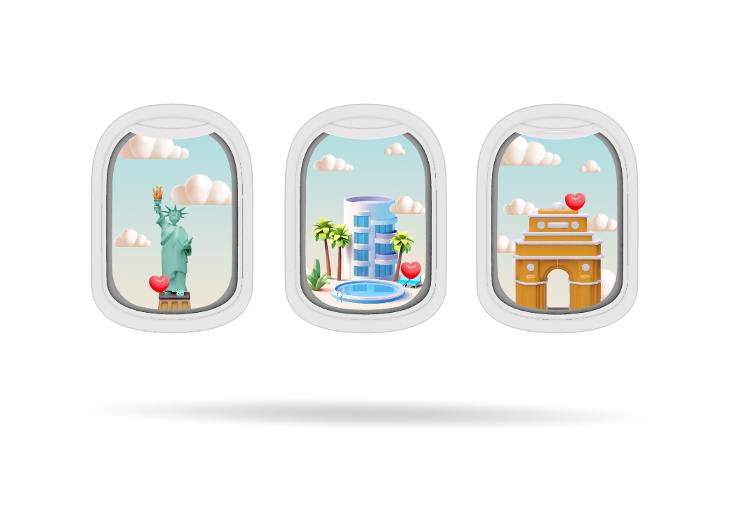 tre finestrini di aereo