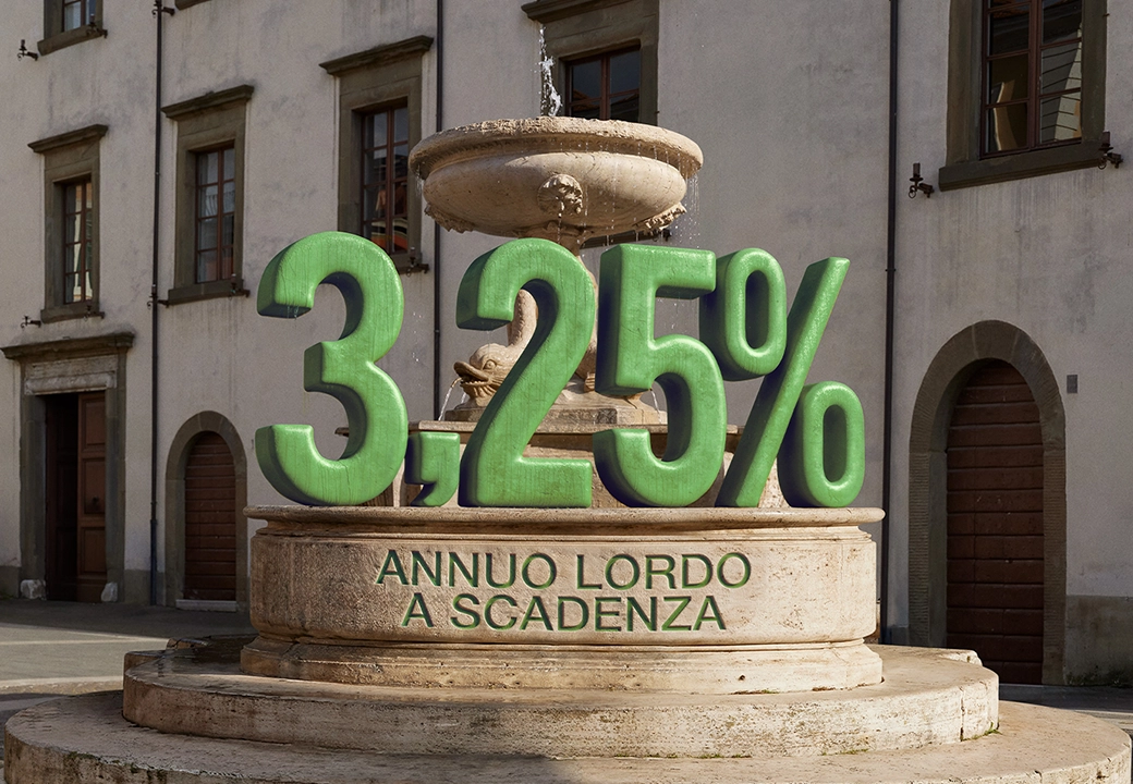 fontana con tasso gigante verde