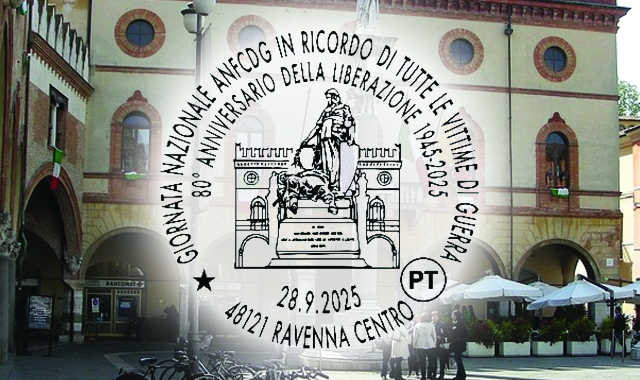 Ravenna, annullo filatelico e lapide commemorativa per l’80° anniversario della Liberazione