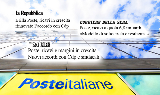 Conti record, TIM e Polo Finanziario: la stampa nazionale mette in risalto i risultati di Poste Italiane