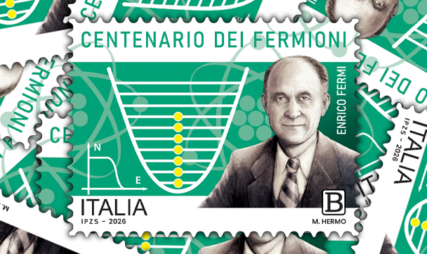 Un francobollo dedicato a Enrico Fermi e al Centenario dei fermioni