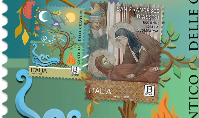 Poste Italiane: due francobolli per commemorare gli 800 anni dalla scomparsa di San Francesco