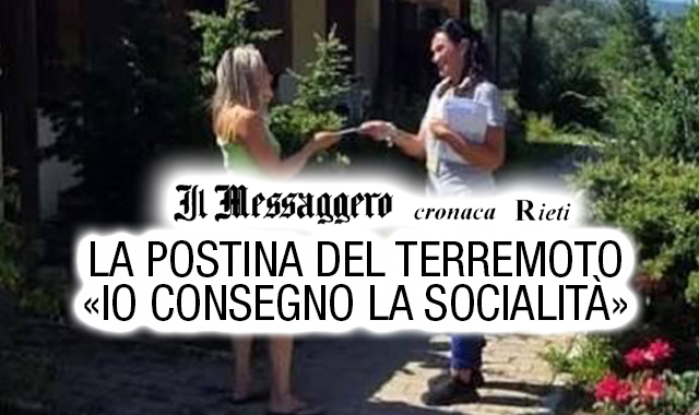 Daniela, la portalettere di Cittareale a 10 anni dal terremoto di Amatrice: “Consegno la socialità”