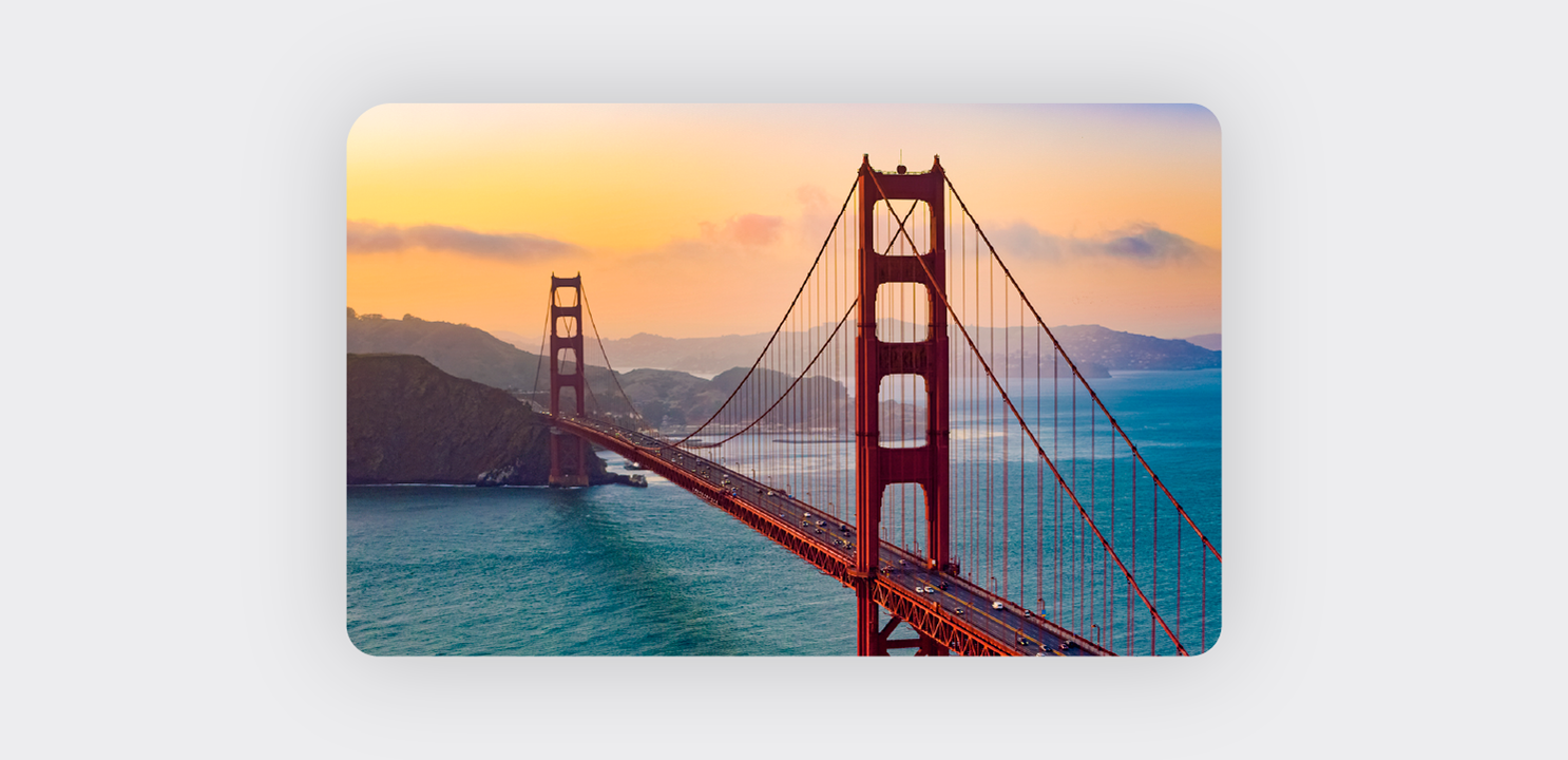 Immagine ponte San Francisco al tramonto