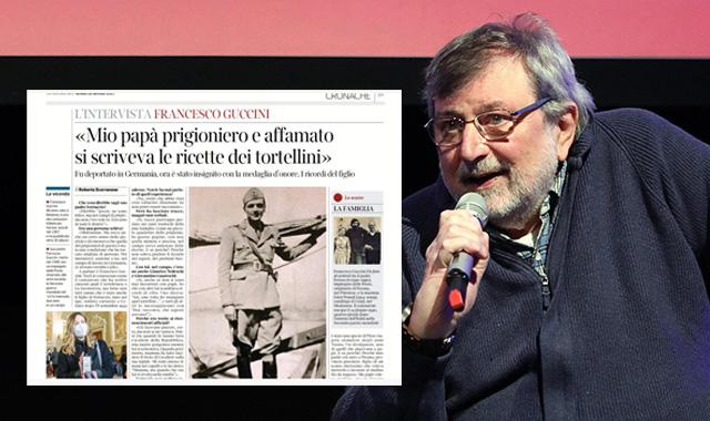 Guccini e il padre Ferruccio, dipendente delle Poste