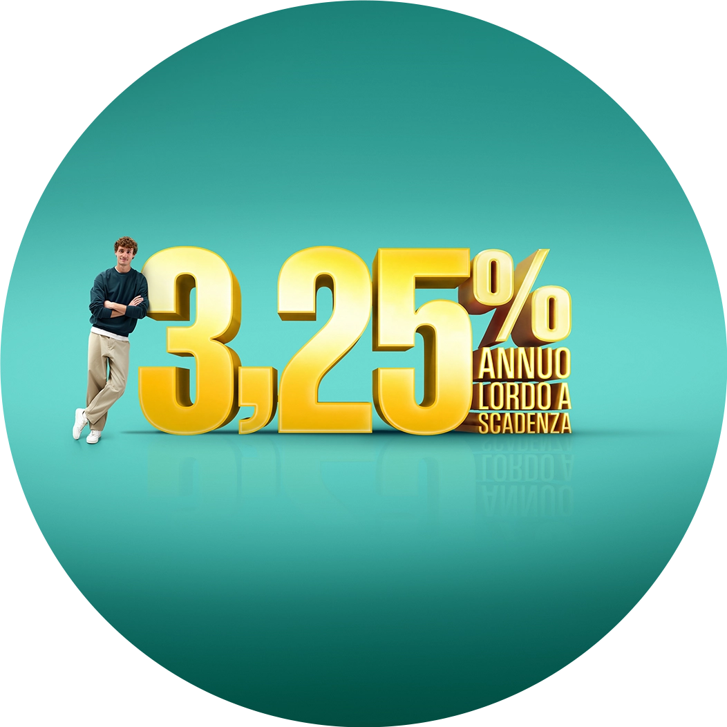 3,25% annuo lordo a scadenza