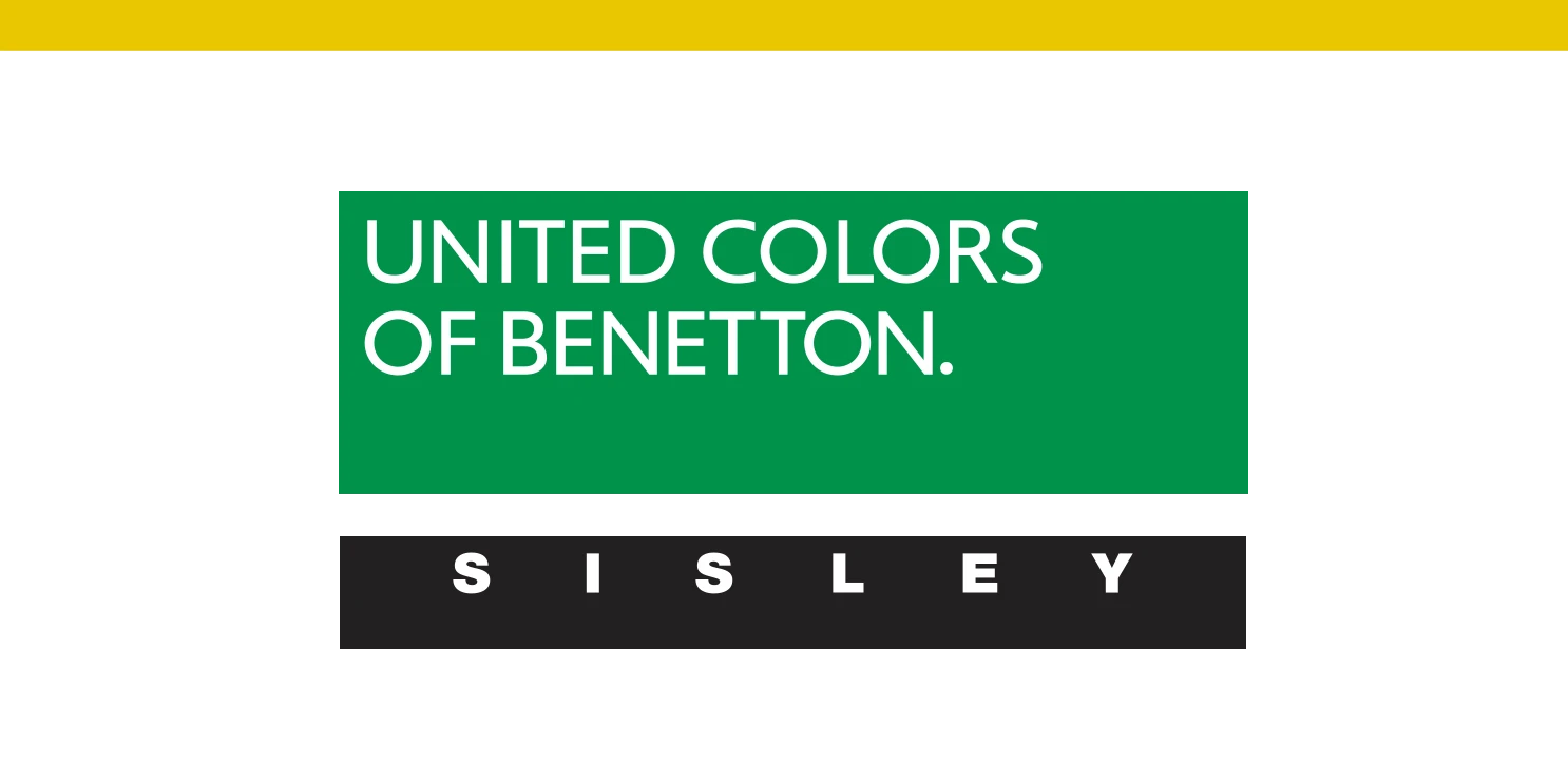 Immagine stilizzata con i due loghi United Colors of Benetton e Sisley