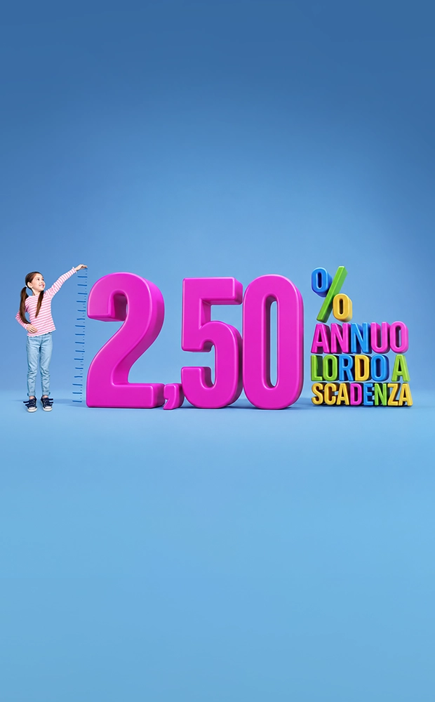 Deposito Supersamrt Minori 2,50% annuo lordo a scadenza
