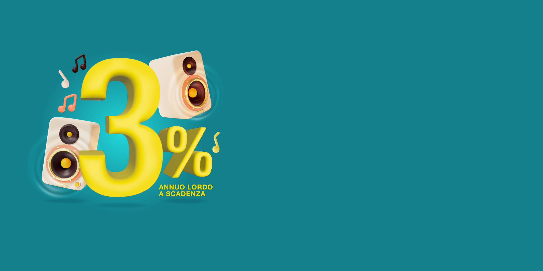 casse musicali con percentuale gialla