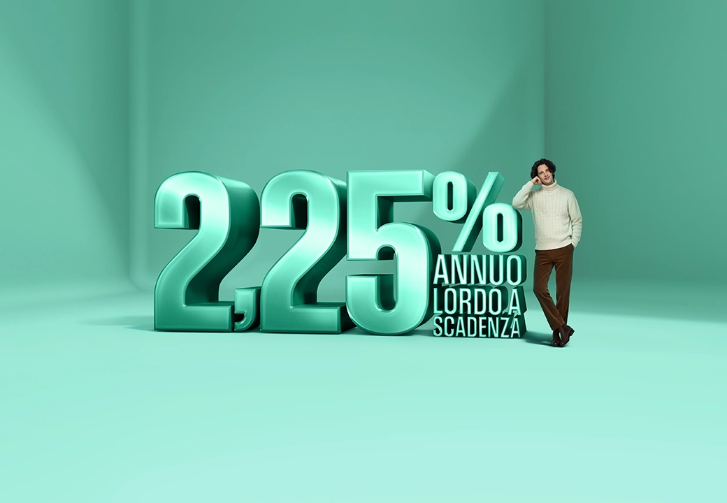 ragazzo appoggiato a gigante percentuale