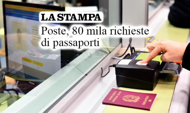 Passaporti negli uffici postali a quota 80 mila