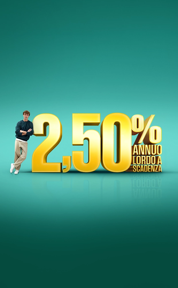 2,50% annuo lordo a scadenza