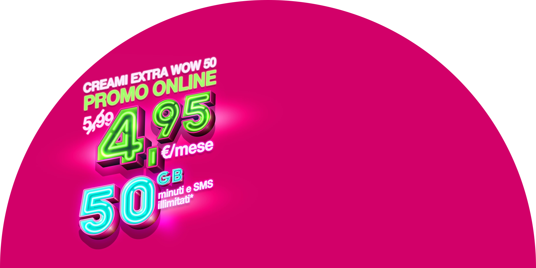 scritte fluo su sfondo fucsia