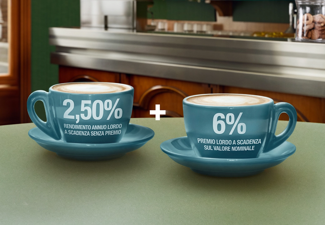 2 cappuccini in tazza celeste