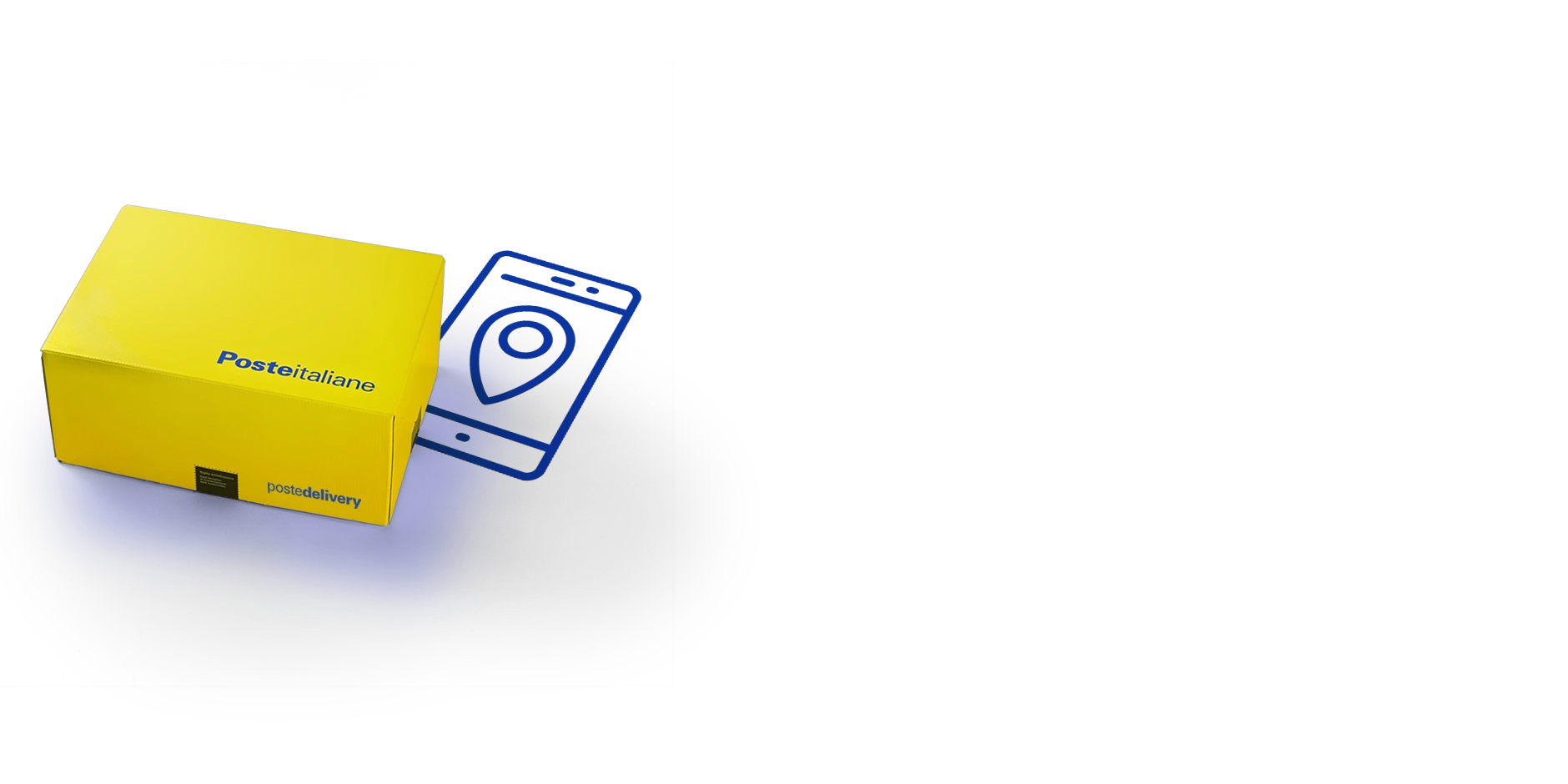 pacco giallo con icona mappa