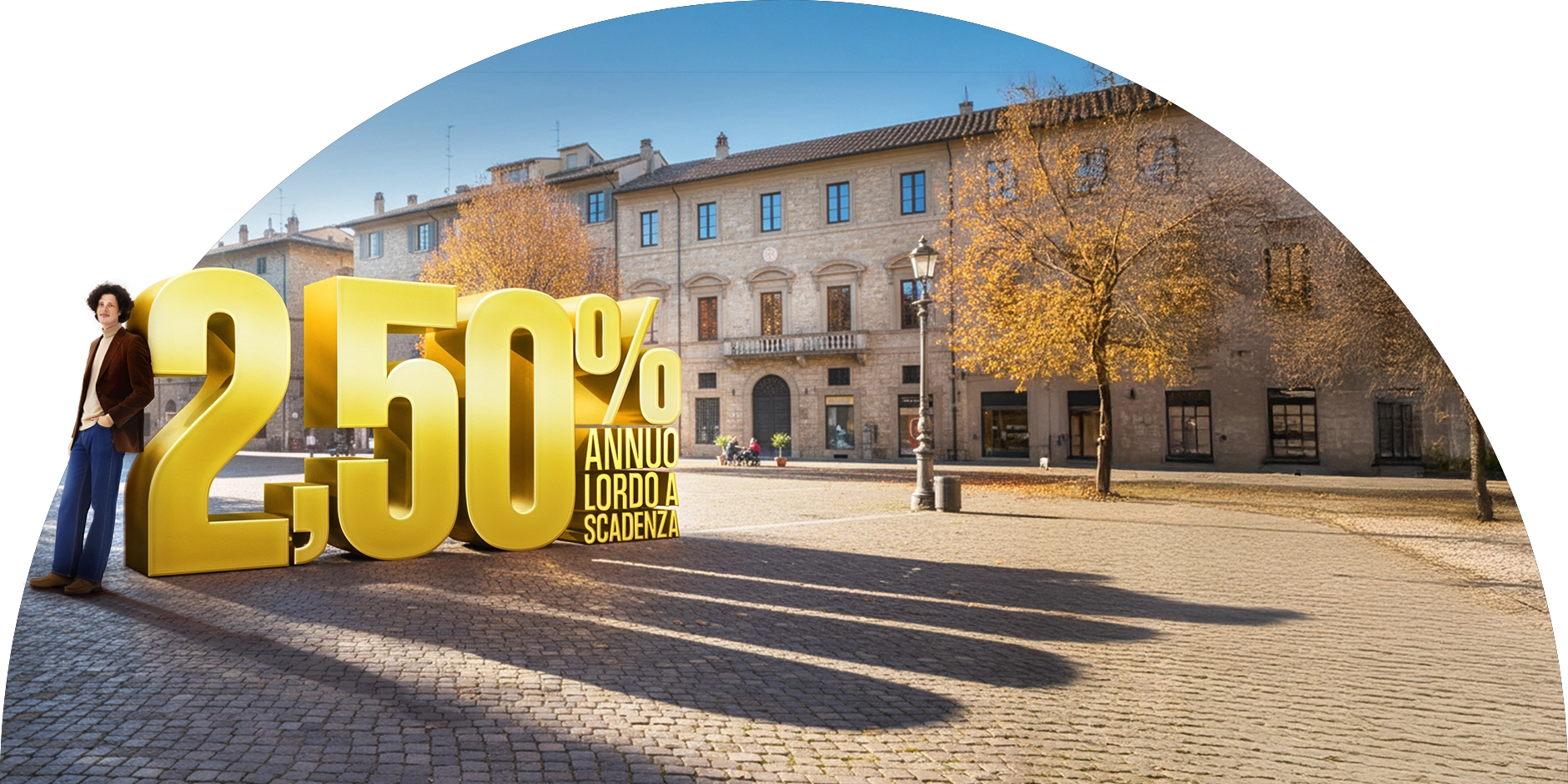 ragazzo riccio appoggiato a grande numero