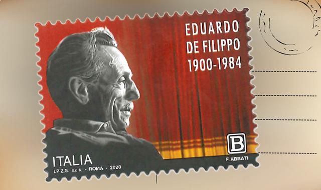 Il francobollo dedicato a Eduardo De Filippo a 120 anni dalla sua nascita
