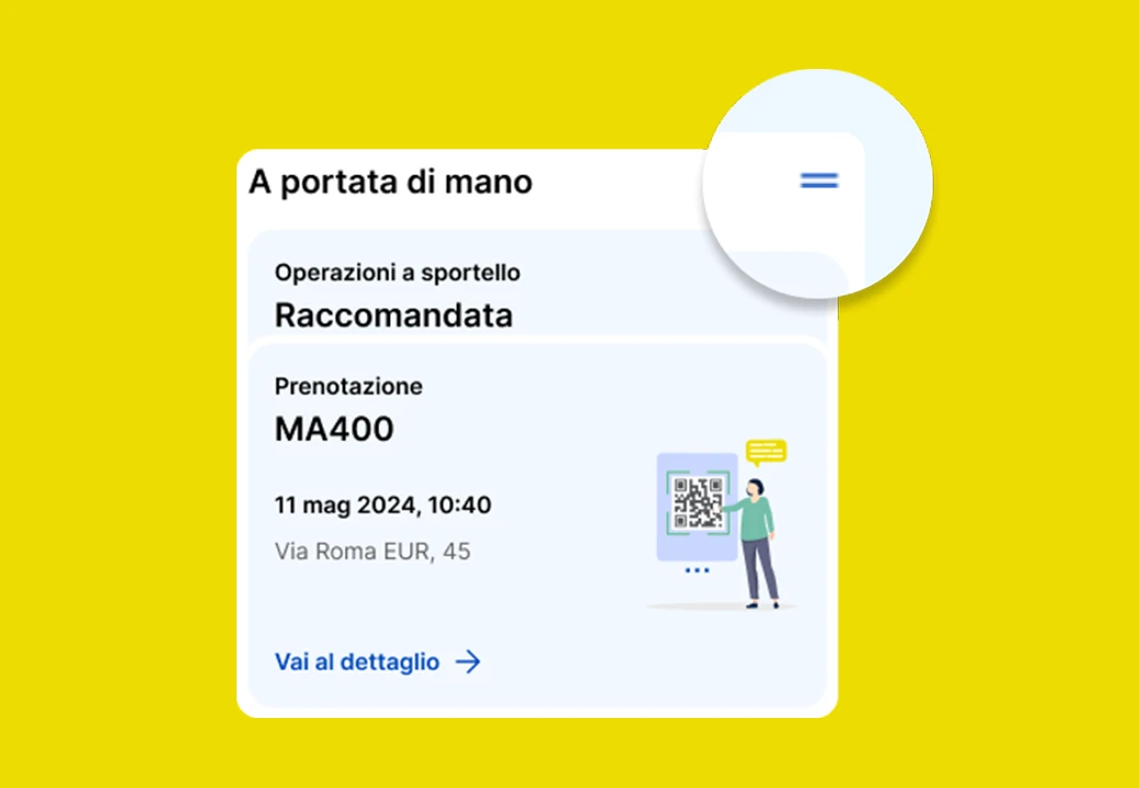 Sezione dell'App P su sfondo giallo