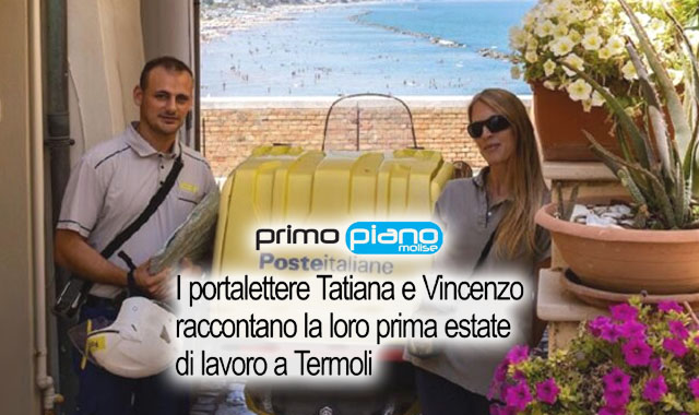 Termoli, il ritorno a casa dei portalettere Vincenzo e Tatiana