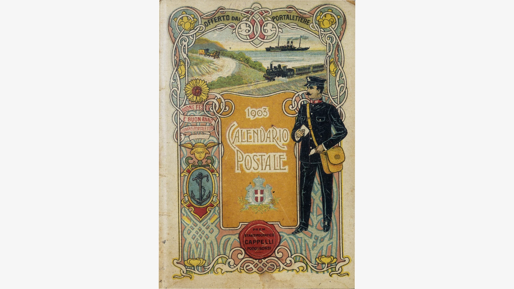 Calendario del portalettere del 1903