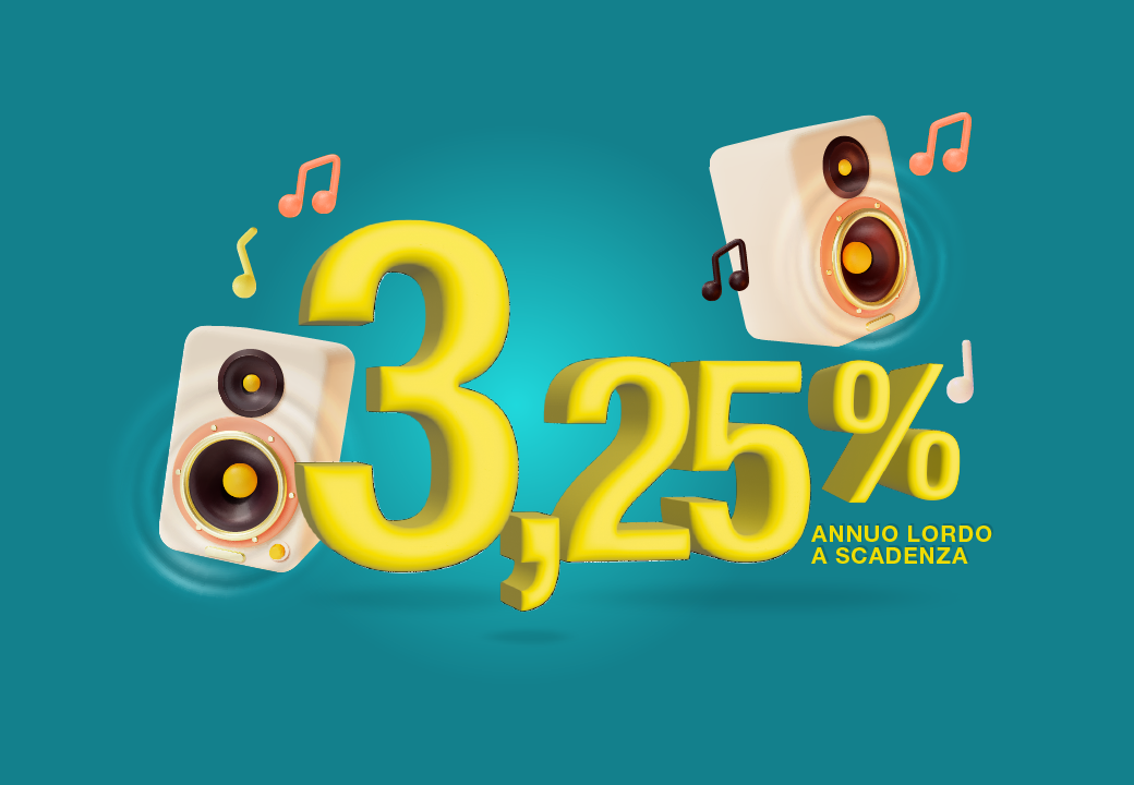 casse musicali con tasso percentuale