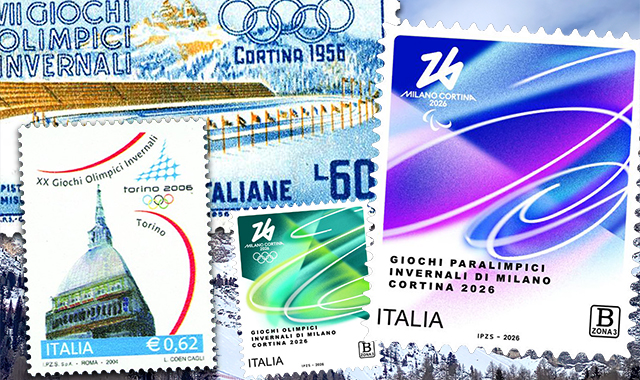 Filatelia: i francobolli raccontano le edizioni italiane delle Olimpiadi invernali